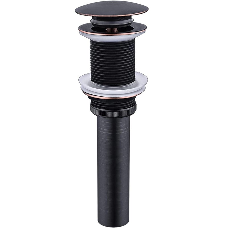 Yodel Faucet Bathroom Sink Drain Without Overflow - Big Cap for Standard 1 3/4" Drain Opening - Pop Up Vessel Sink Drain,Oil Rubbed Bronze - Image 1